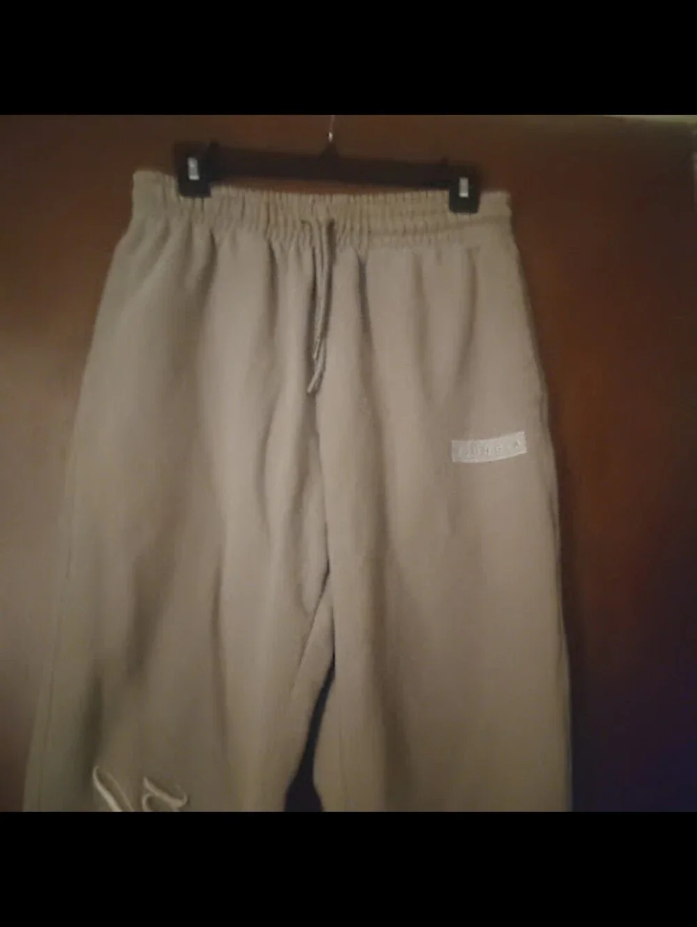 YOUNG LA Tan Embroidered Joggers - Mens Size Small
